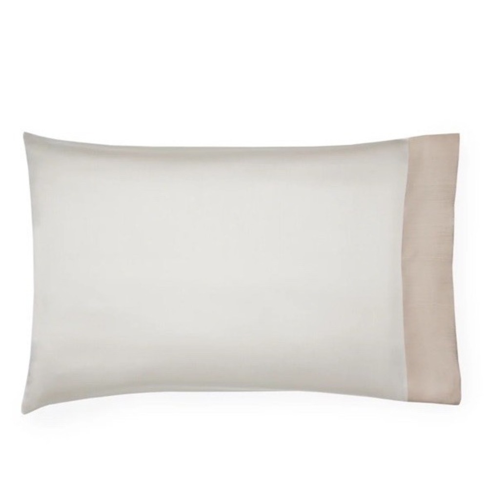 SFERRA Luxury Larro 2600‎ Beige Standard Pillowcase Set of Two 22x33" NEW